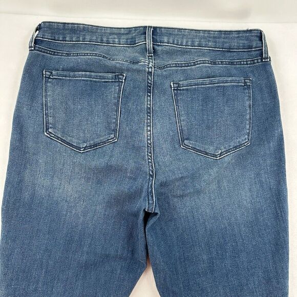 Old Navy Sz 16 High Rise Straight Leg Boyfriend Blue Jeans Stretch Curvy Casual - Picture 4 of 9